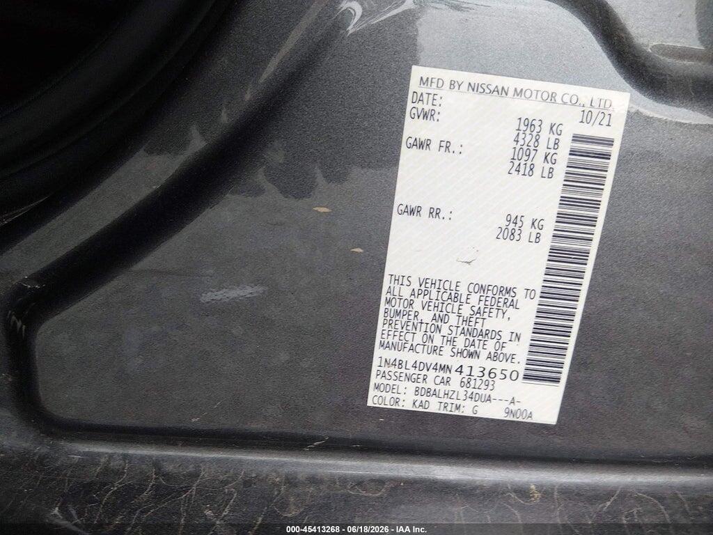 1N4BL4DV4MN413650 2021 NISSAN ALTIMA photo no. 9