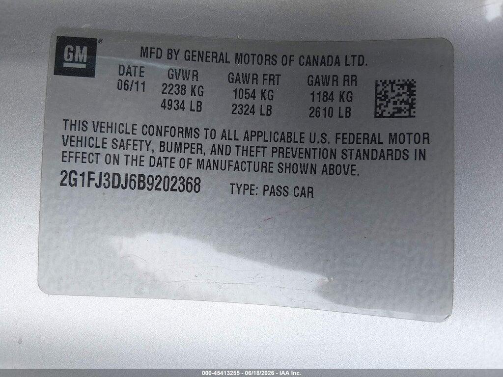 2G1FJ3DJ6B9202368 2011 CHEVROLET CAMARO photo no. 9