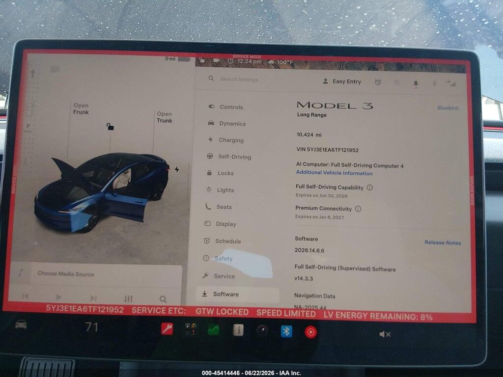5YJ3E1EA6TF121952 2026 TESLA MODEL 3 photo no. 7