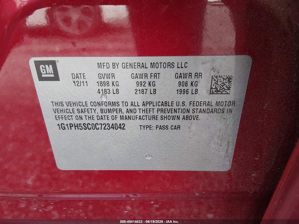 1G1PH5SC0C7234042 2012 CHEVROLET CRUZE photo no. 9