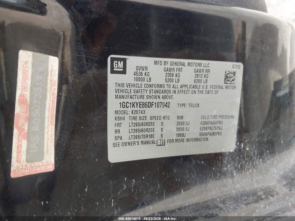 1GC1KYE86DF107942 2013 CHEVROLET SILVERADO 2500HD photo no. 9