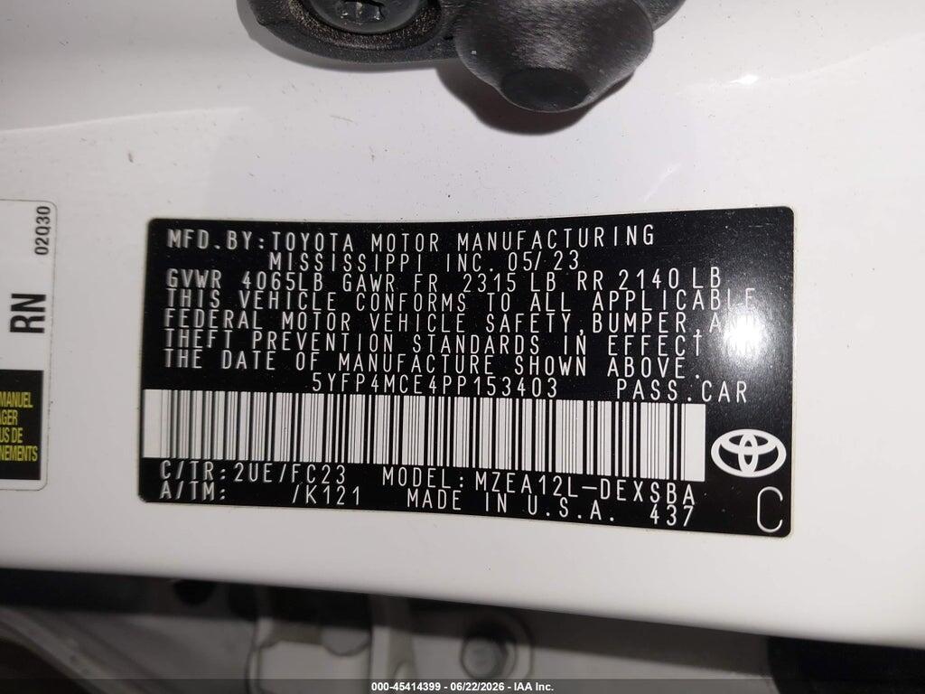 5YFP4MCE4PP153403 2023 TOYOTA COROLLA photo no. 9