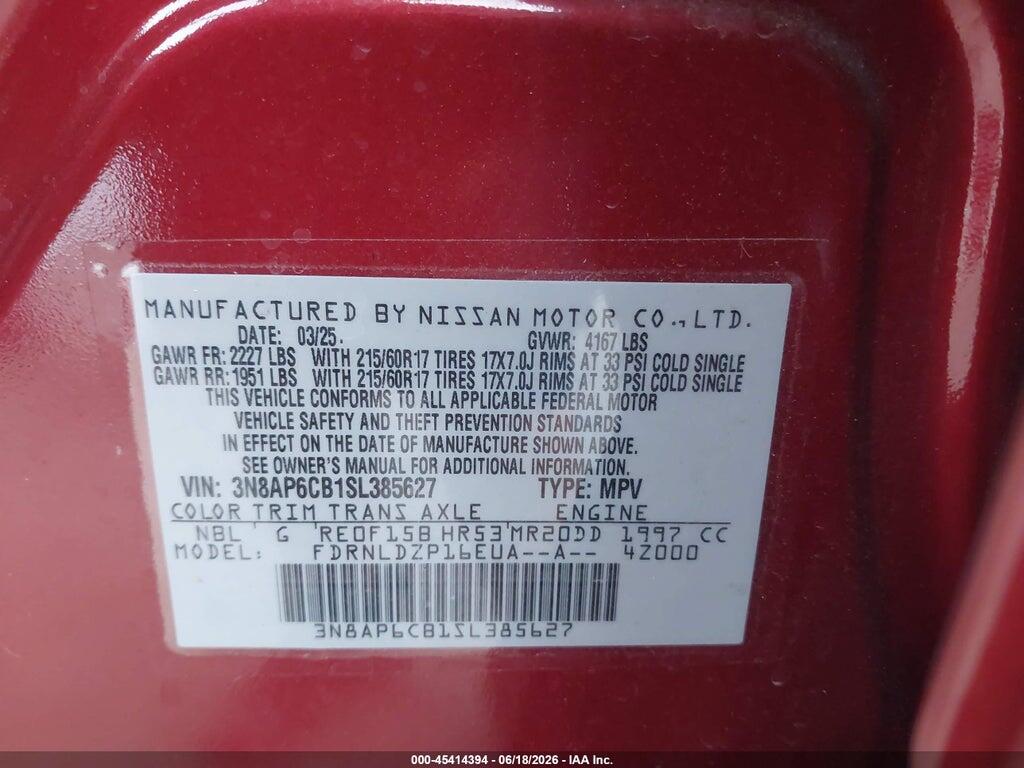 3N8AP6CB1SL385627 2025 NISSAN KICKS photo no. 9