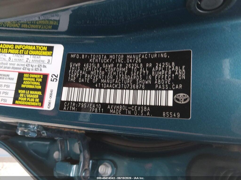 4T1DAACK3TU736876 2026 TOYOTA CAMRY photo no. 9