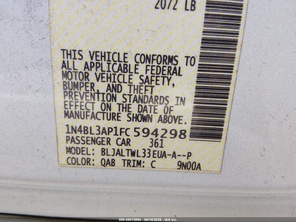 1N4BL3AP1FC594298 2015 NISSAN ALTIMA photo no. 9