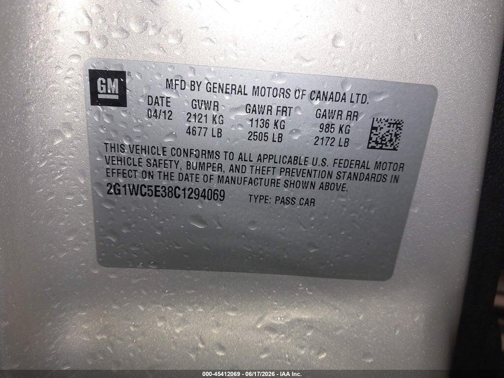 2G1WC5E38C1294069 2012 CHEVROLET IMPALA photo no. 9