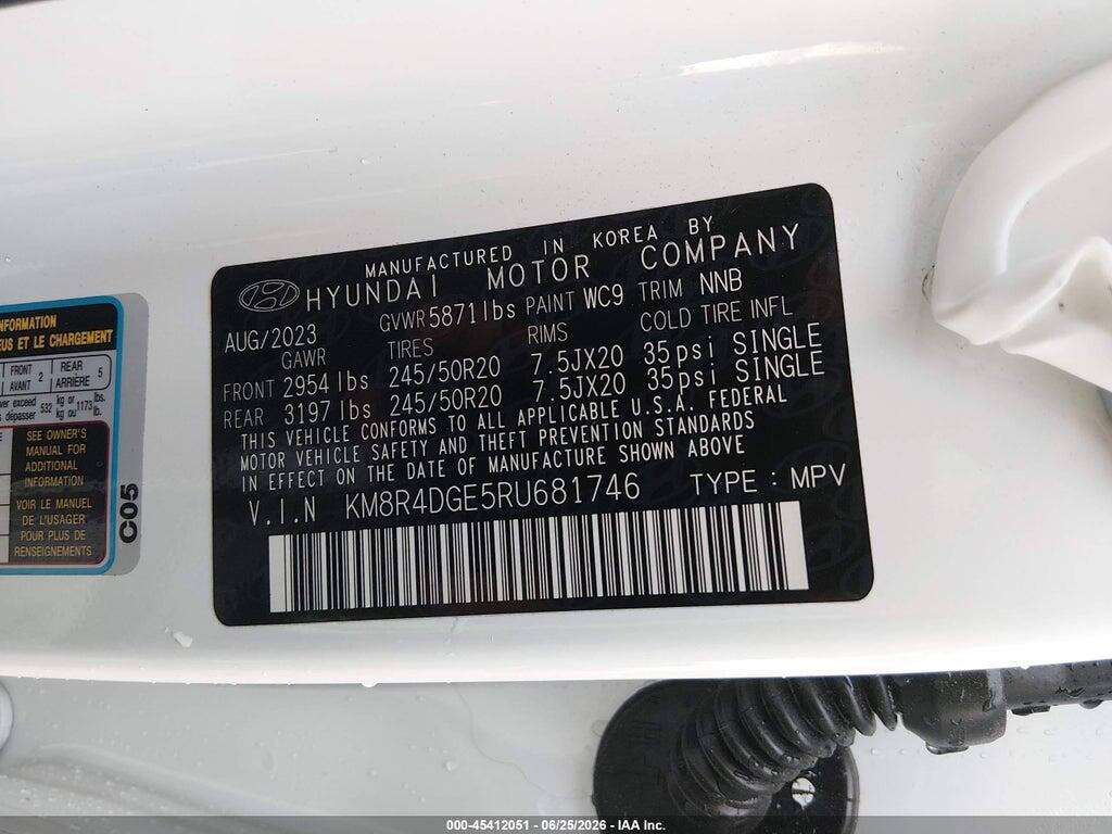 KM8R4DGE5RU681746 2024 HYUNDAI PALISADE photo no. 9