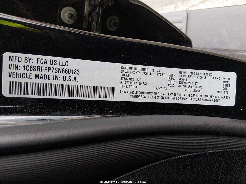 1C6SRFFP7SN660183 2025 RAM 1500 photo no. 9