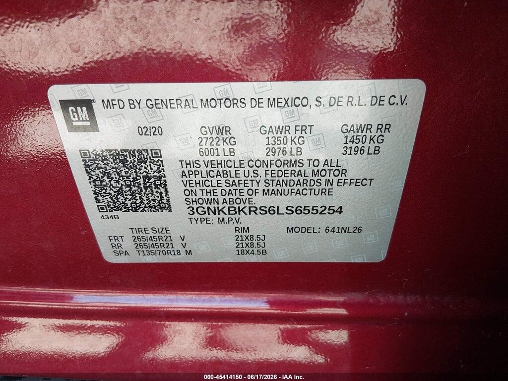 3GNKBKRS6LS655254 2020 CHEVROLET BLAZER photo no. 9
