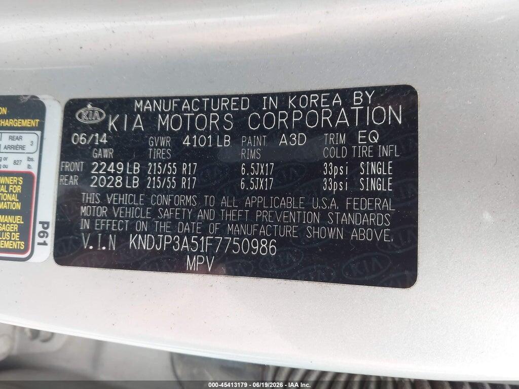 KNDJP3A51F7750986 2015 KIA SOUL photo no. 9