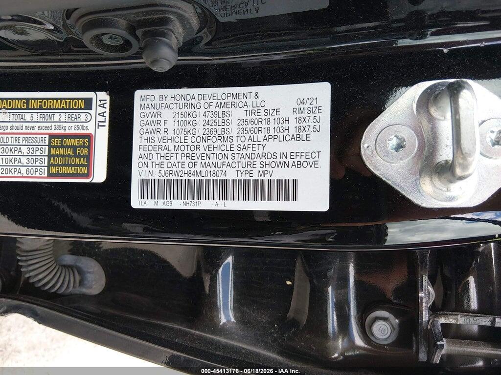 5J6RW2H84ML018074 2021 HONDA CR-V photo no. 9