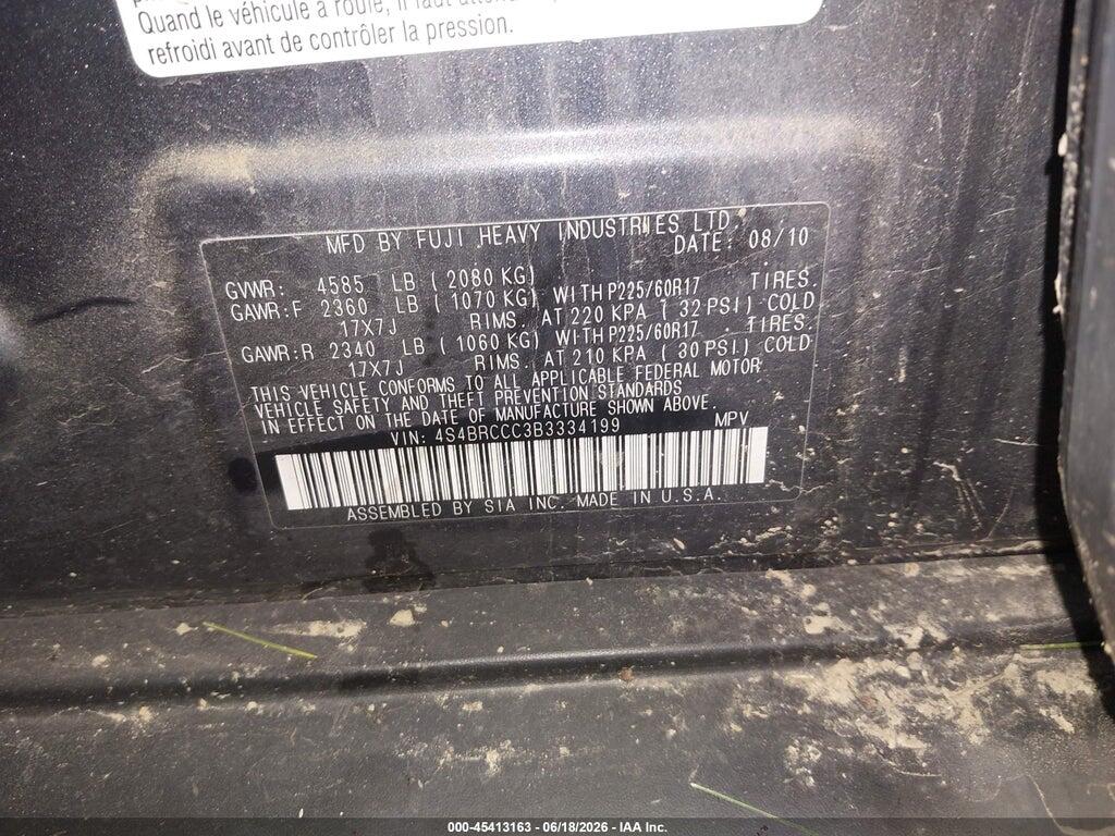 4S4BRCCC3B3334199 2011 SUBARU OUTBACK photo no. 9