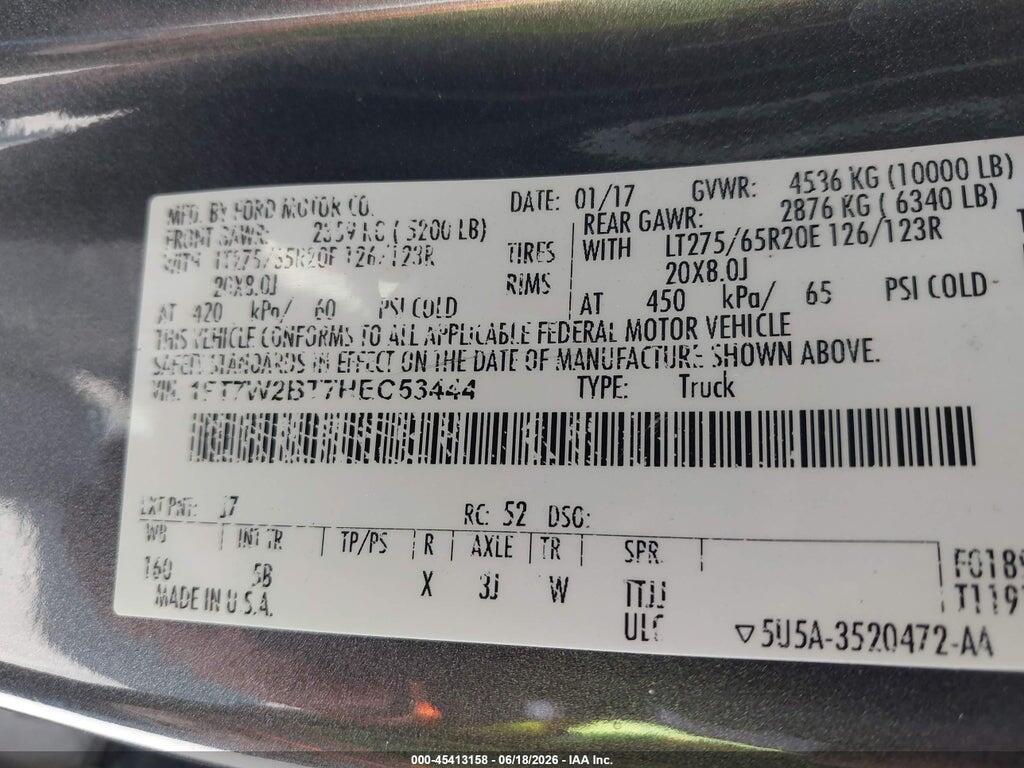 1FT7W2BT7HEC53444 2017 FORD F-250 photo no. 9