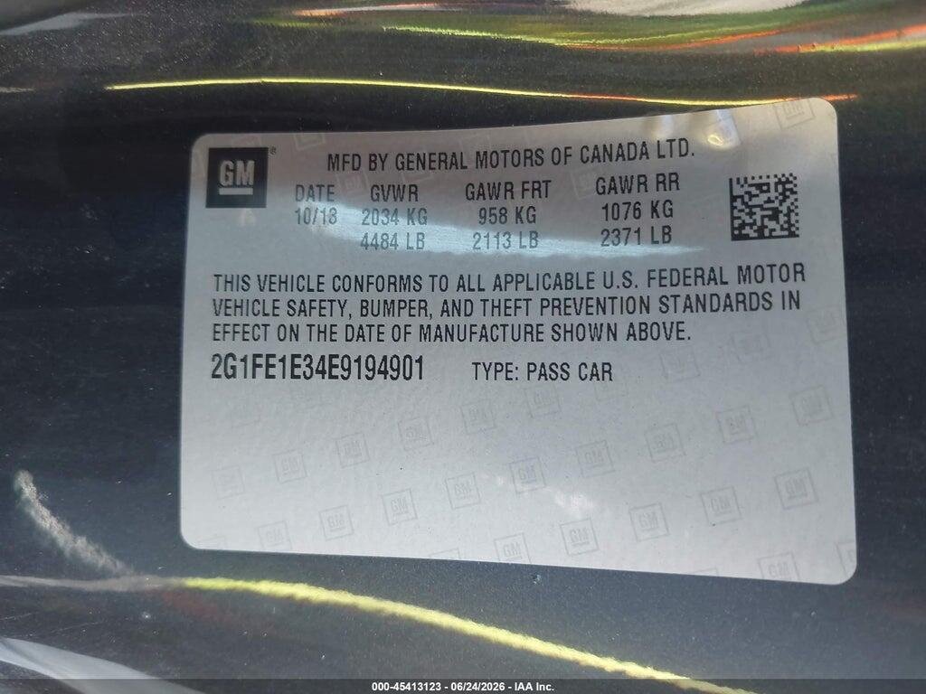 2G1FE1E34E9194901 2014 CHEVROLET CAMARO photo no. 9