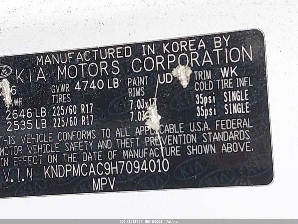 KNDPMCAC9H7094010 2017 KIA SPORTAGE photo no. 9