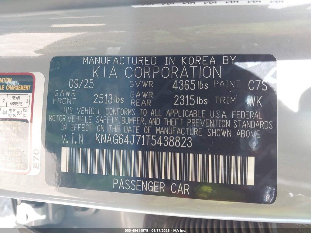 KNAG64J71T5438823 2026 KIA K5 photo no. 9