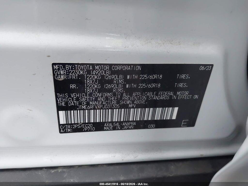 JTME6RFVXPJ031305 2023 TOYOTA RAV4 HYBRID photo no. 9