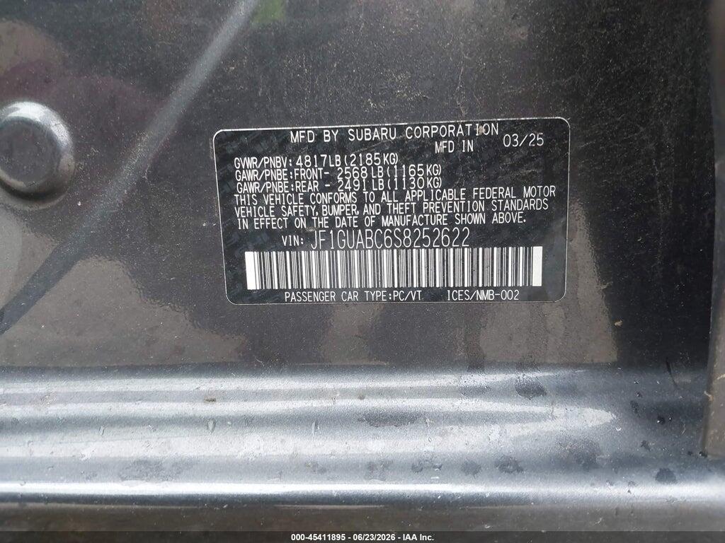 JF1GUABC6S8252622 2025 SUBARU IMPREZA photo no. 9