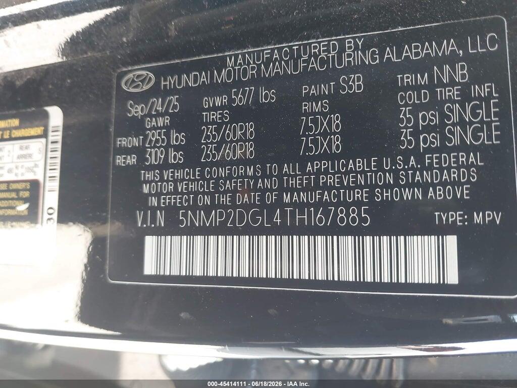 5NMP2DGL4TH167885 2026 HYUNDAI SANTA FE photo no. 9