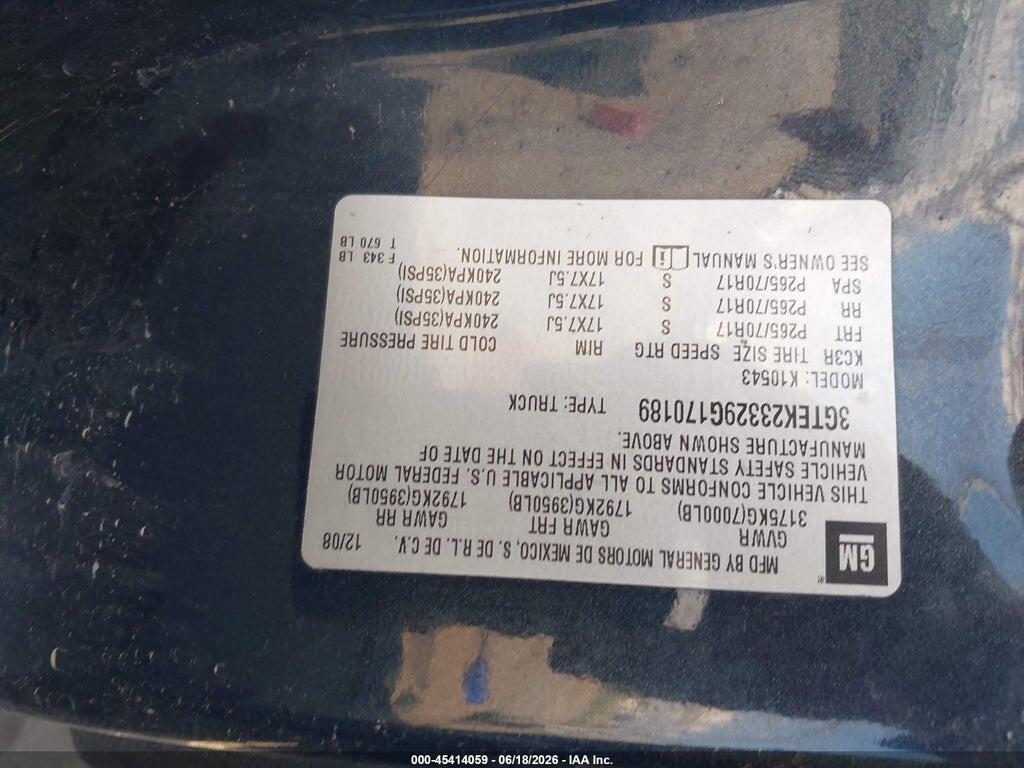 3GTEK23329G170189 2009 GMC SIERRA 1500 photo no. 9