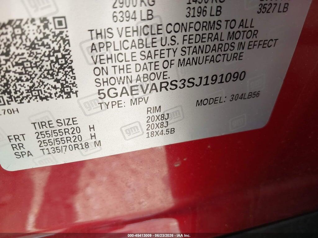 5GAEVARS3SJ191090 2025 BUICK ENCLAVE photo no. 9
