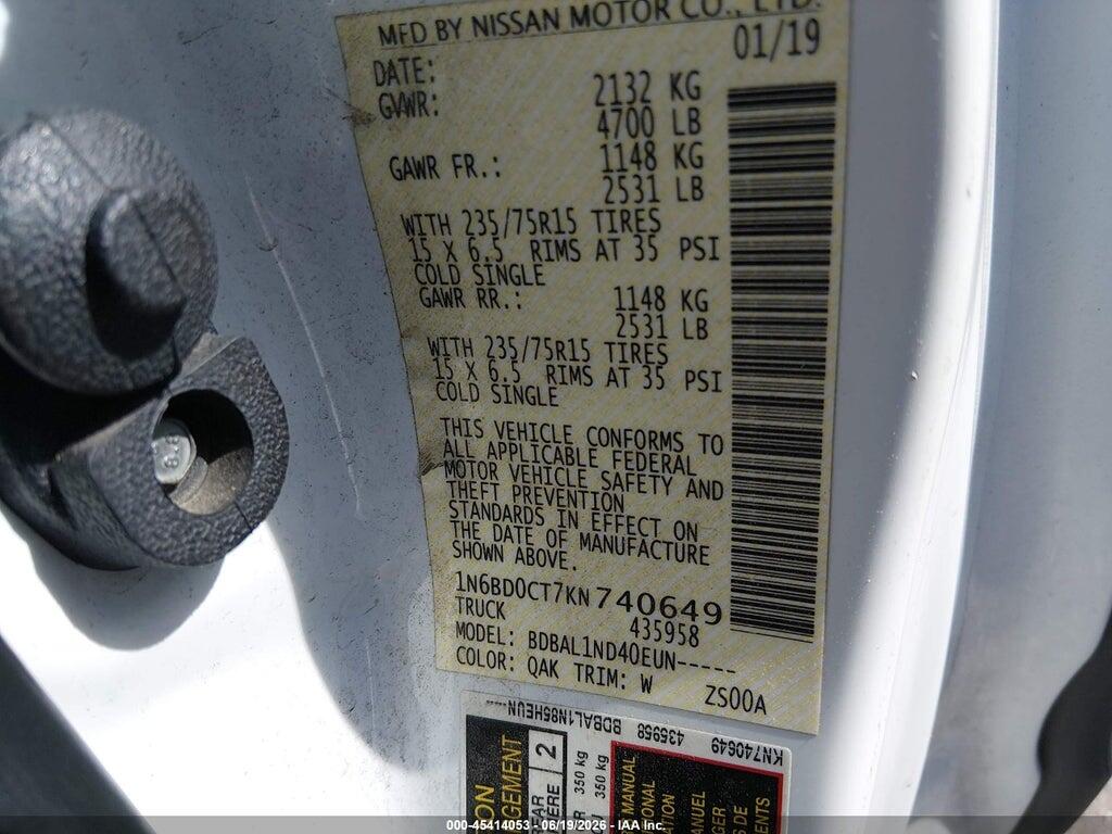 1N6BD0CT7KN740649 2019 NISSAN FRONTIER photo no. 9