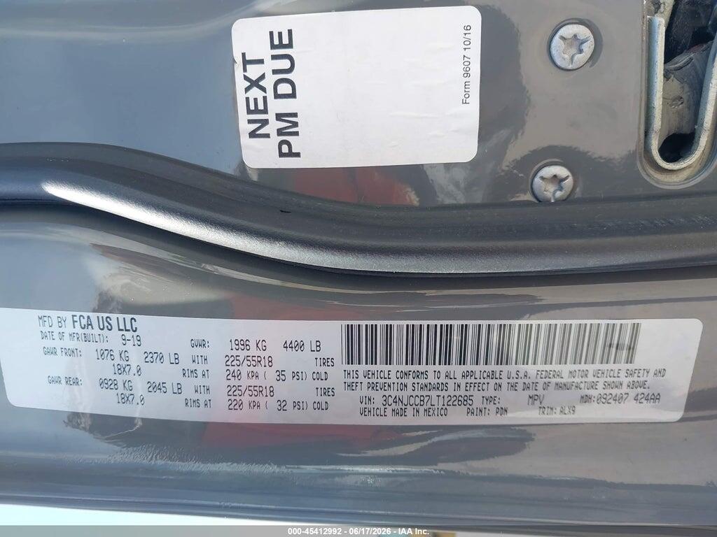 3C4NJCCB7LT122685 2020 JEEP COMPASS photo no. 9
