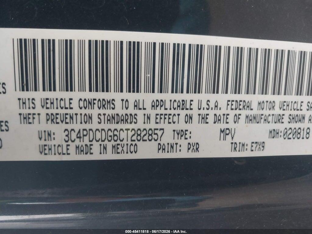 3C4PDCDG6CT282857 2012 DODGE JOURNEY photo no. 9