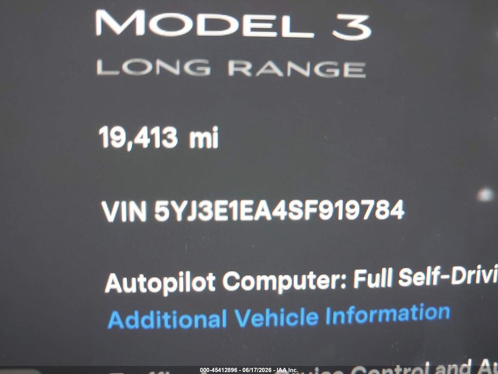 5YJ3E1EA4SF919784 2025 TESLA MODEL 3 photo no. 9