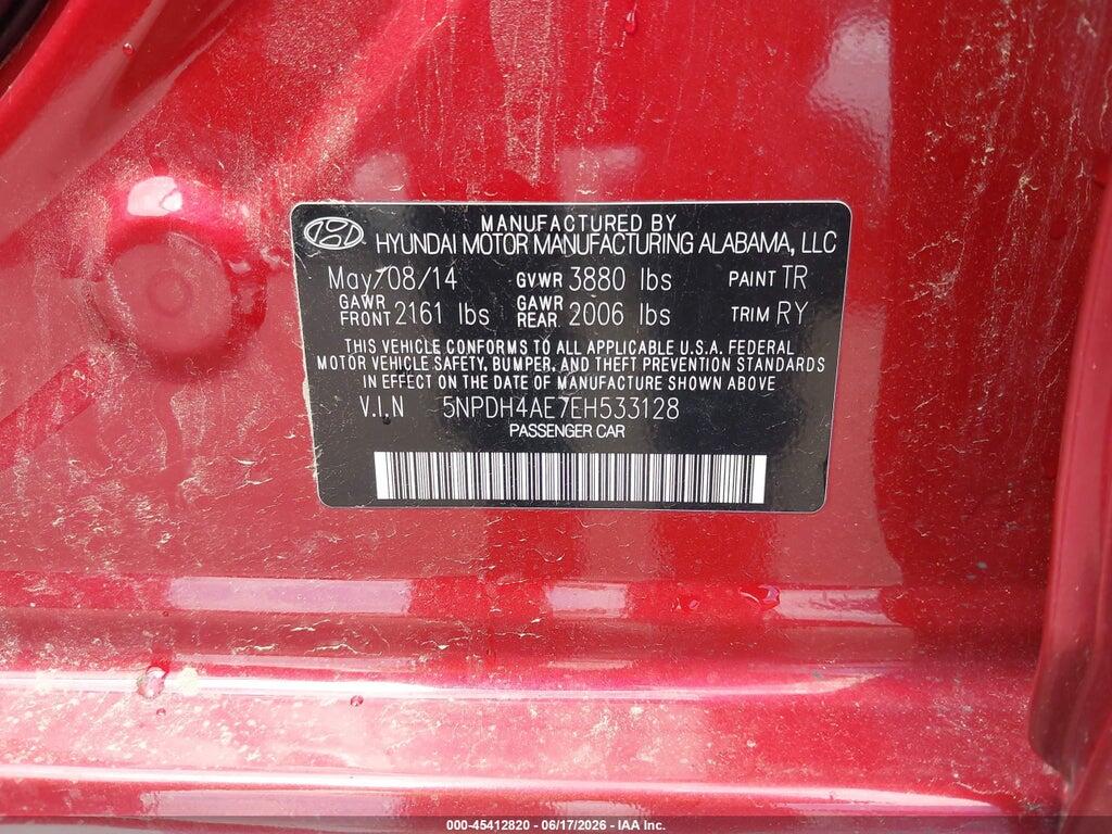 5NPDH4AE7EH533128 2014 HYUNDAI ELANTRA photo no. 9