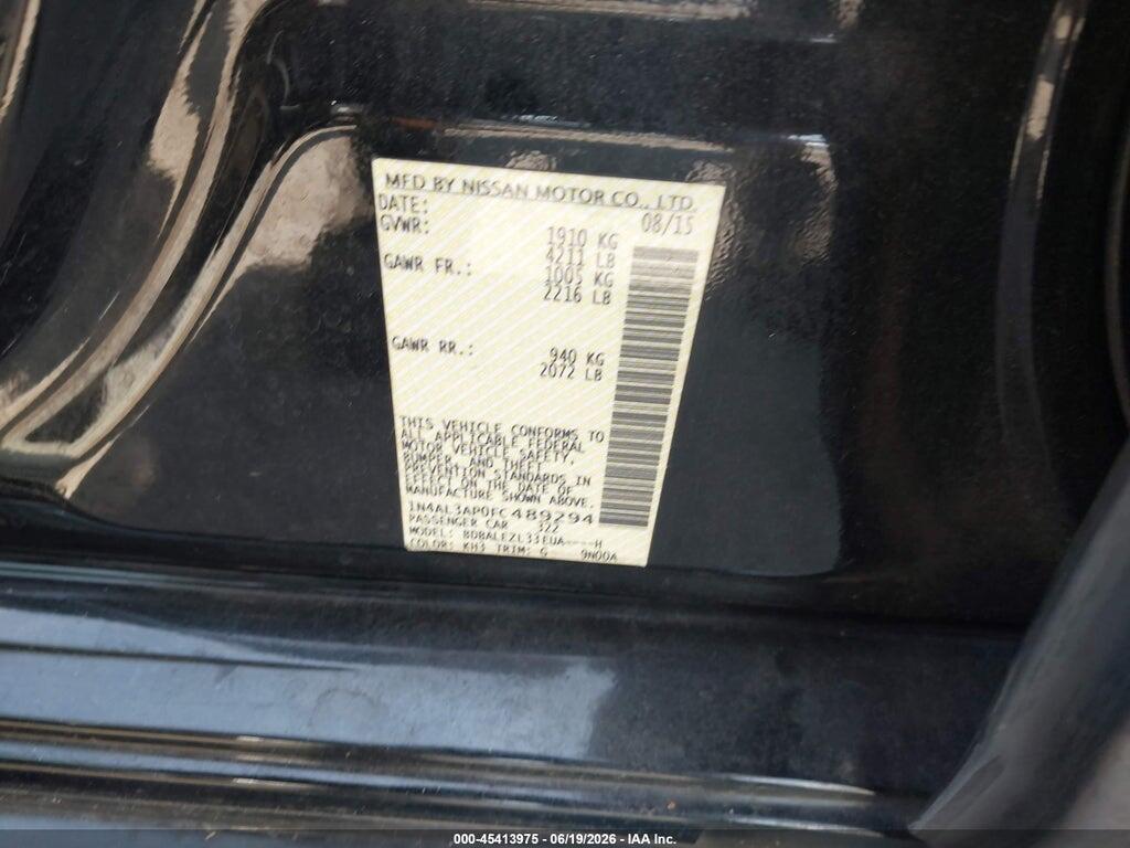 1N4AL3AP0FC489294 2015 NISSAN ALTIMA photo no. 9