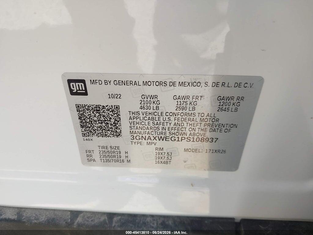 3GNAXWEG1PS108937 2023 CHEVROLET EQUINOX photo no. 9