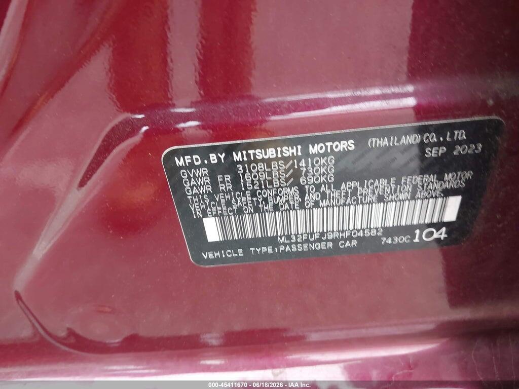 ML32FUFJ9RHF04582 2024 MITSUBISHI MIRAGE G4 photo no. 9