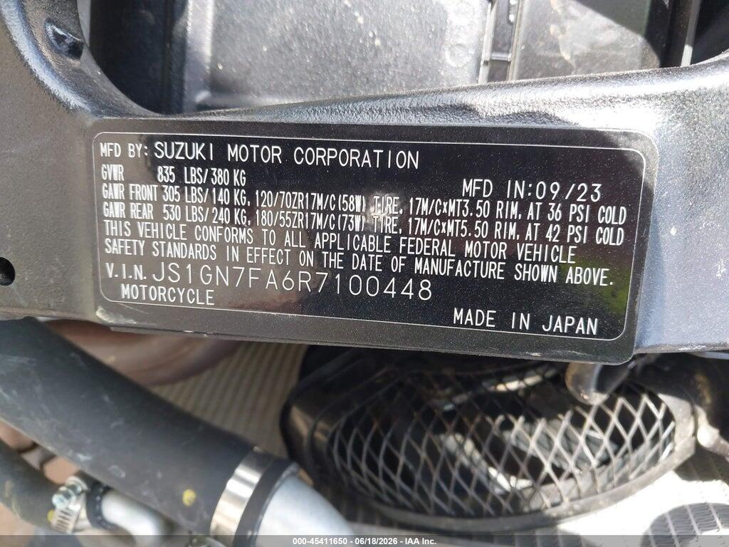 JS1GN7FA6R7100448 2024 SUZUKI GSX-R600 photo no. 10