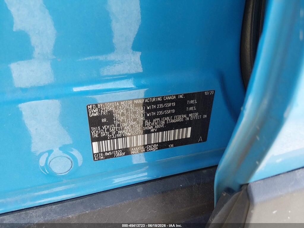 2T3J1RFV7MW155770 2021 TOYOTA RAV4 photo no. 9