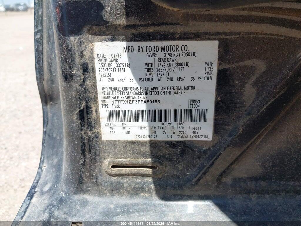 1FTFX1EF3FFA59185 2015 FORD F-150 photo no. 9