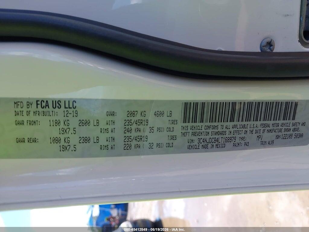 3C4NJDCB4LT168979 2020 JEEP COMPASS photo no. 9