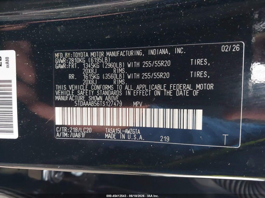 5TDAAAB56TS127479 2026 TOYOTA GRAND HIGHLANDER photo no. 9