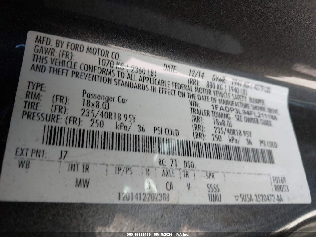 1FADP3L94FL211188 2015 FORD FOCUS ST photo no. 9