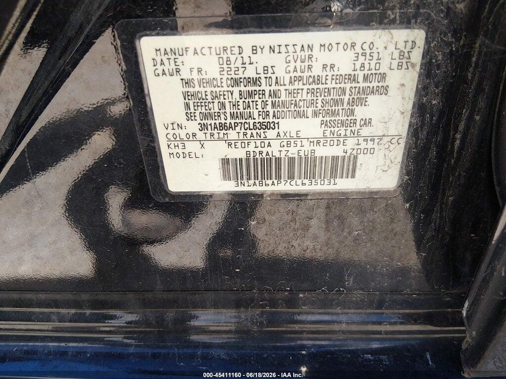 3N1AB6AP7CL635031 2012 NISSAN SENTRA photo no. 9