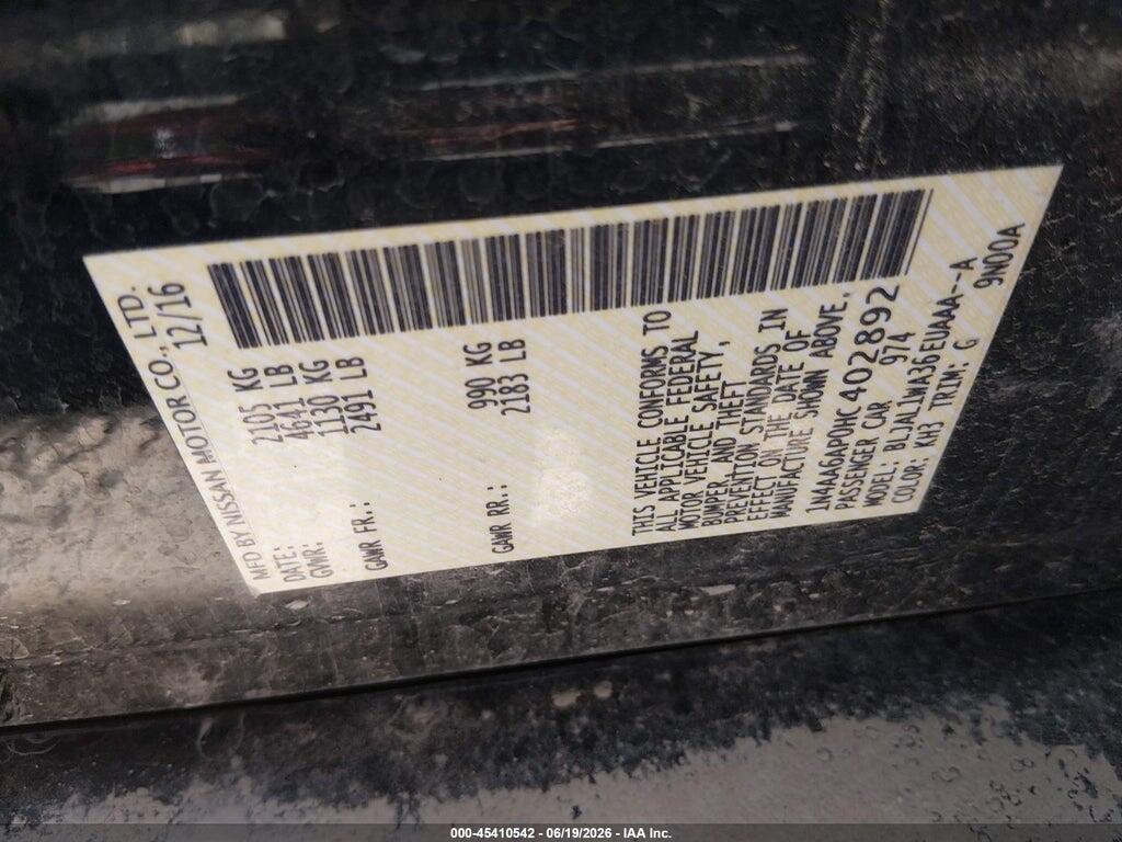 1N4AA6AP0HC402892 2017 NISSAN MAXIMA photo no. 9