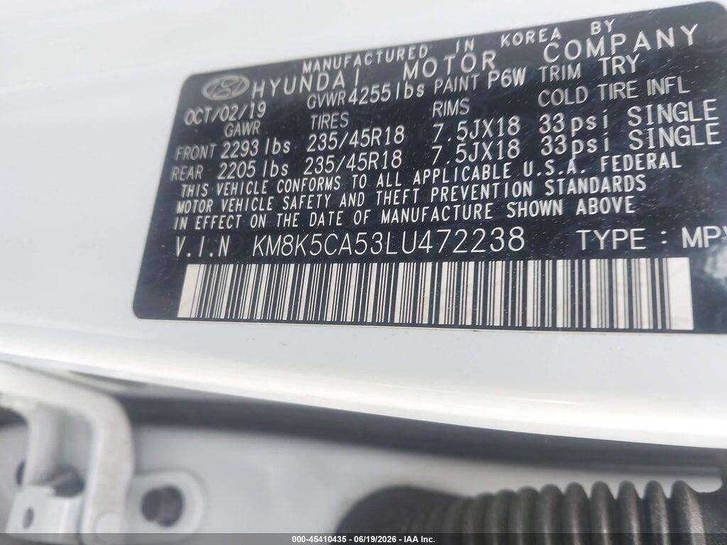 KM8K5CA53LU472238 2020 HYUNDAI KONA photo no. 9