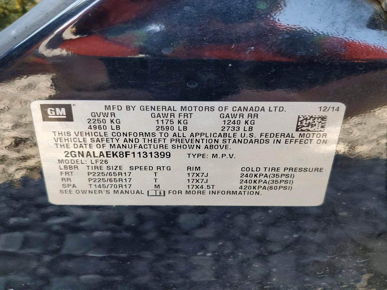 2015 CHEVROLET EQUINOX LS — Фото 12 из 12