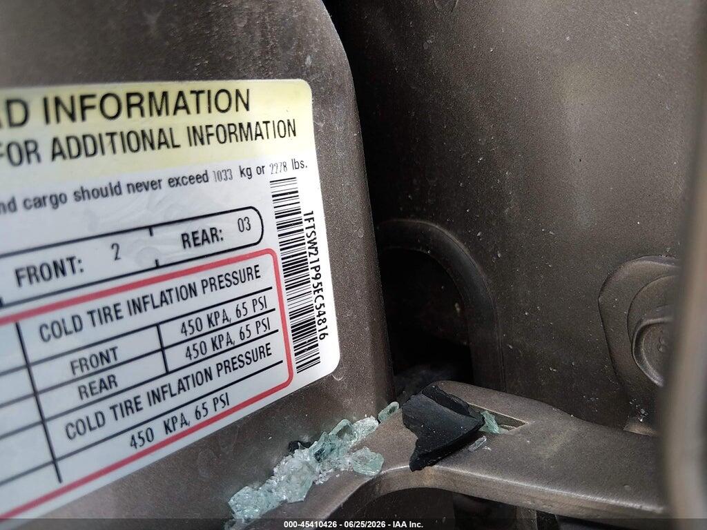 1FTSW21P95EC54816 2005 FORD F-250 photo no. 9