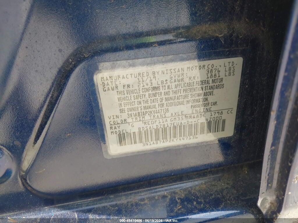 3N1AB7AP2KY447136 2019 NISSAN SENTRA photo no. 9
