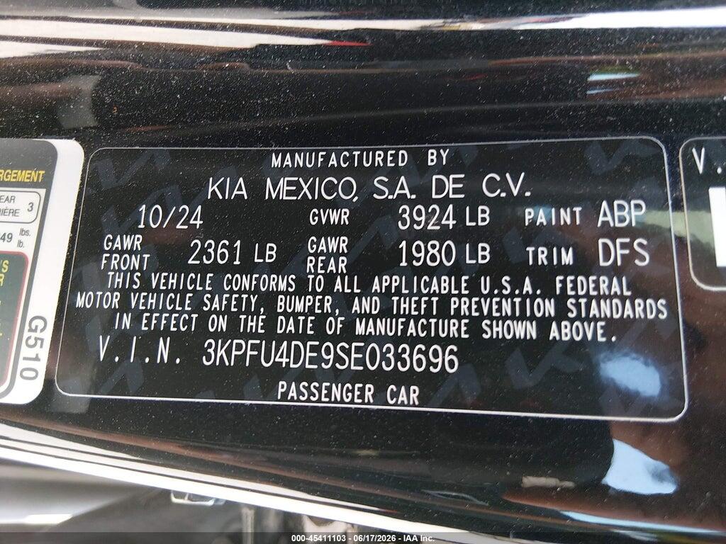 3KPFU4DE9SE033696 2025 KIA K4 photo no. 9