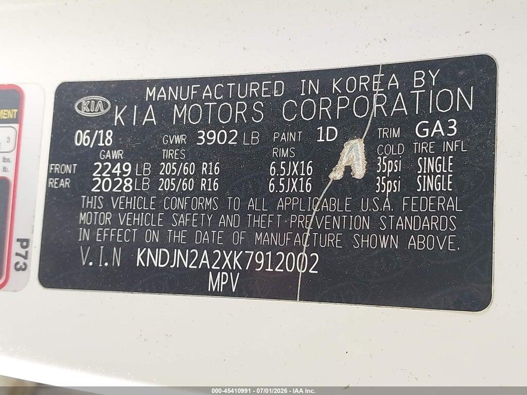 KNDJN2A2XK7912002 2019 KIA SOUL photo no. 9