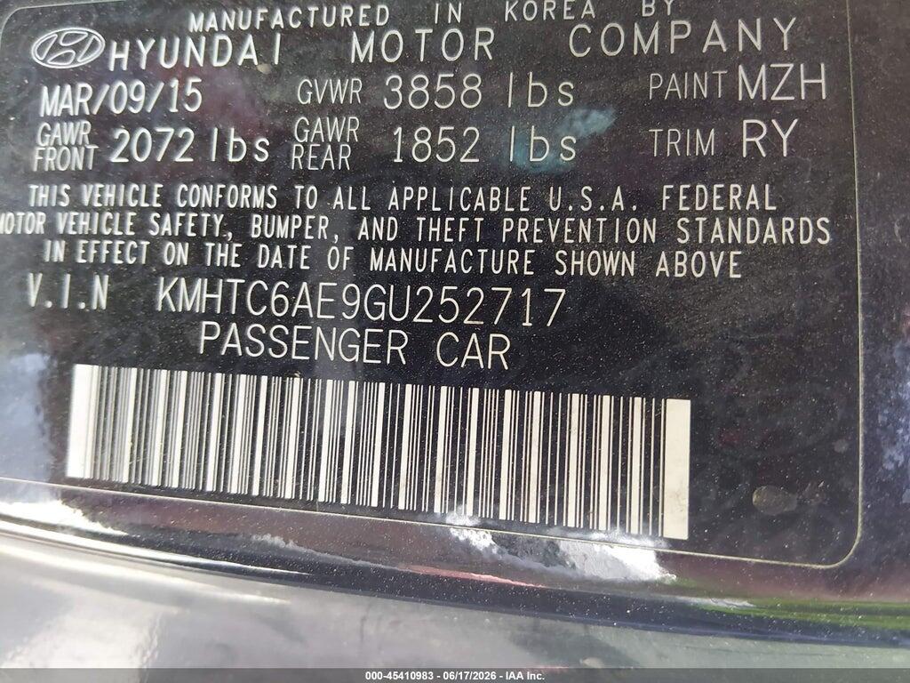 KMHTC6AE9GU252717 2016 HYUNDAI VELOSTER photo no. 9