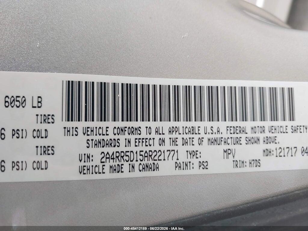 2A4RR5D15AR221771 2010 CHRYSLER TOWN & COUNTRY photo no. 9