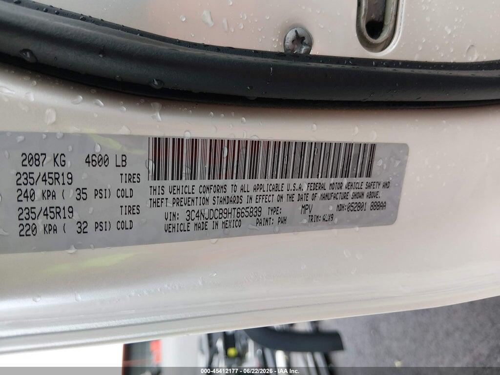 3C4NJDCB9HT665839 2017 JEEP NEW COMPASS photo no. 9